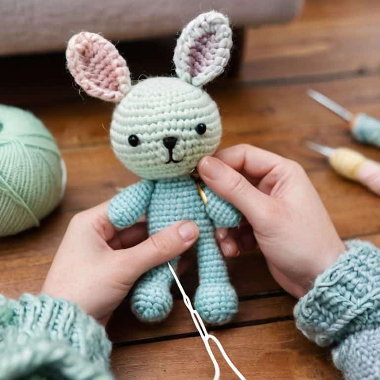 Crochet yarn craft project
