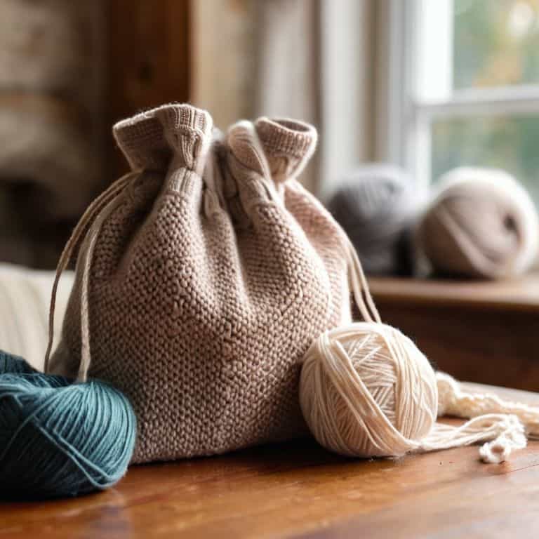 a simple drawstring project bag pattern