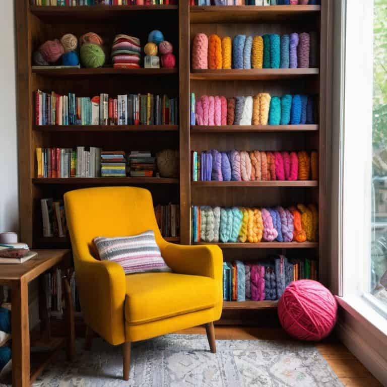 Best knitting books on bookshelf
