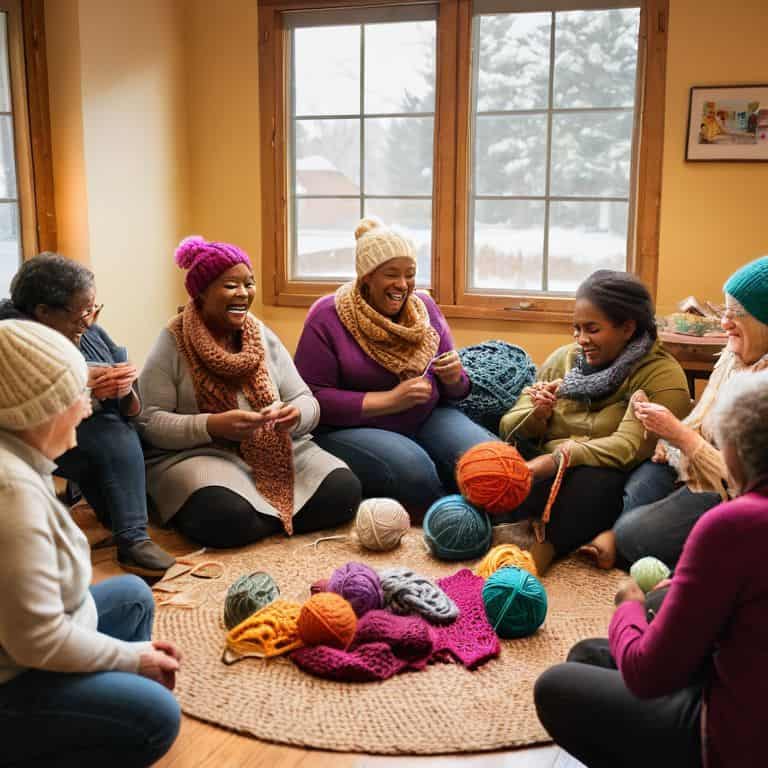 Building community through knitting together