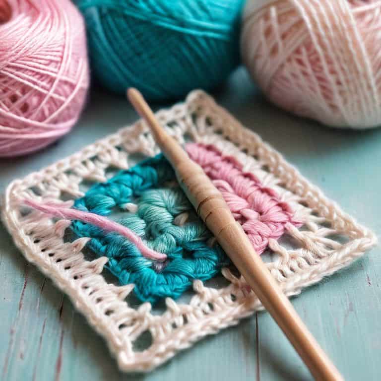 Granny square color change tutorial
