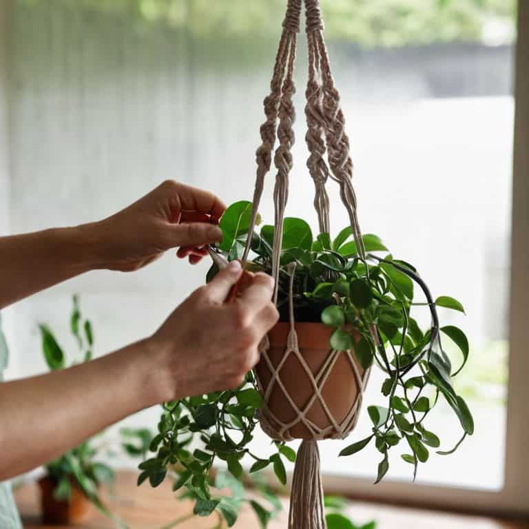 Macrame plant hanger DIY guide