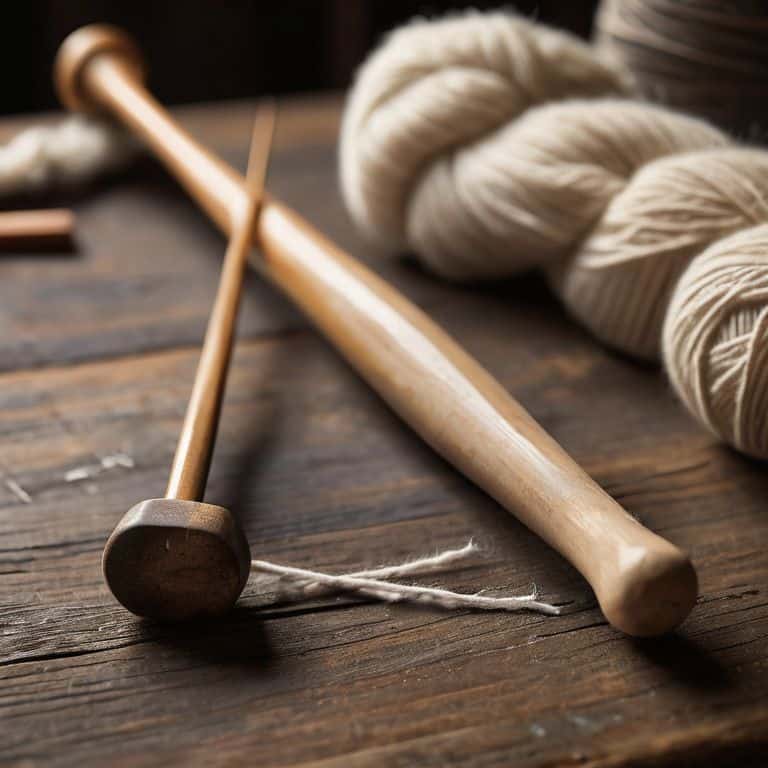 straighten bent wooden knitting needle
