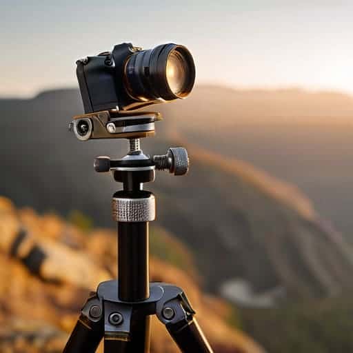 L-bracket utility in landscape photography setup.