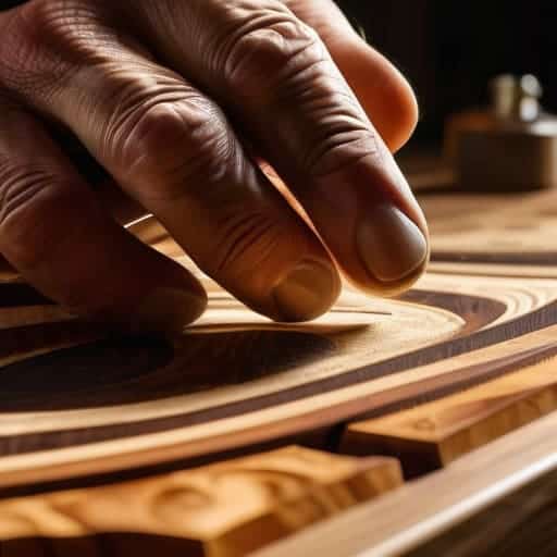 Marquetry veneer inlay wood art guide.